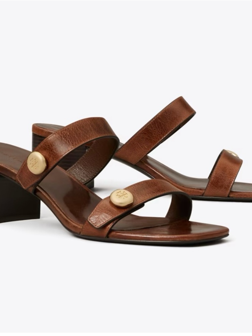 Tory Burch Romy Block Heel Sandal in Negroni